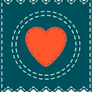 Red heart patch