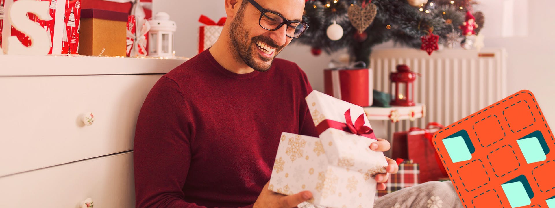 Weihnachtsgeschenk öffnen