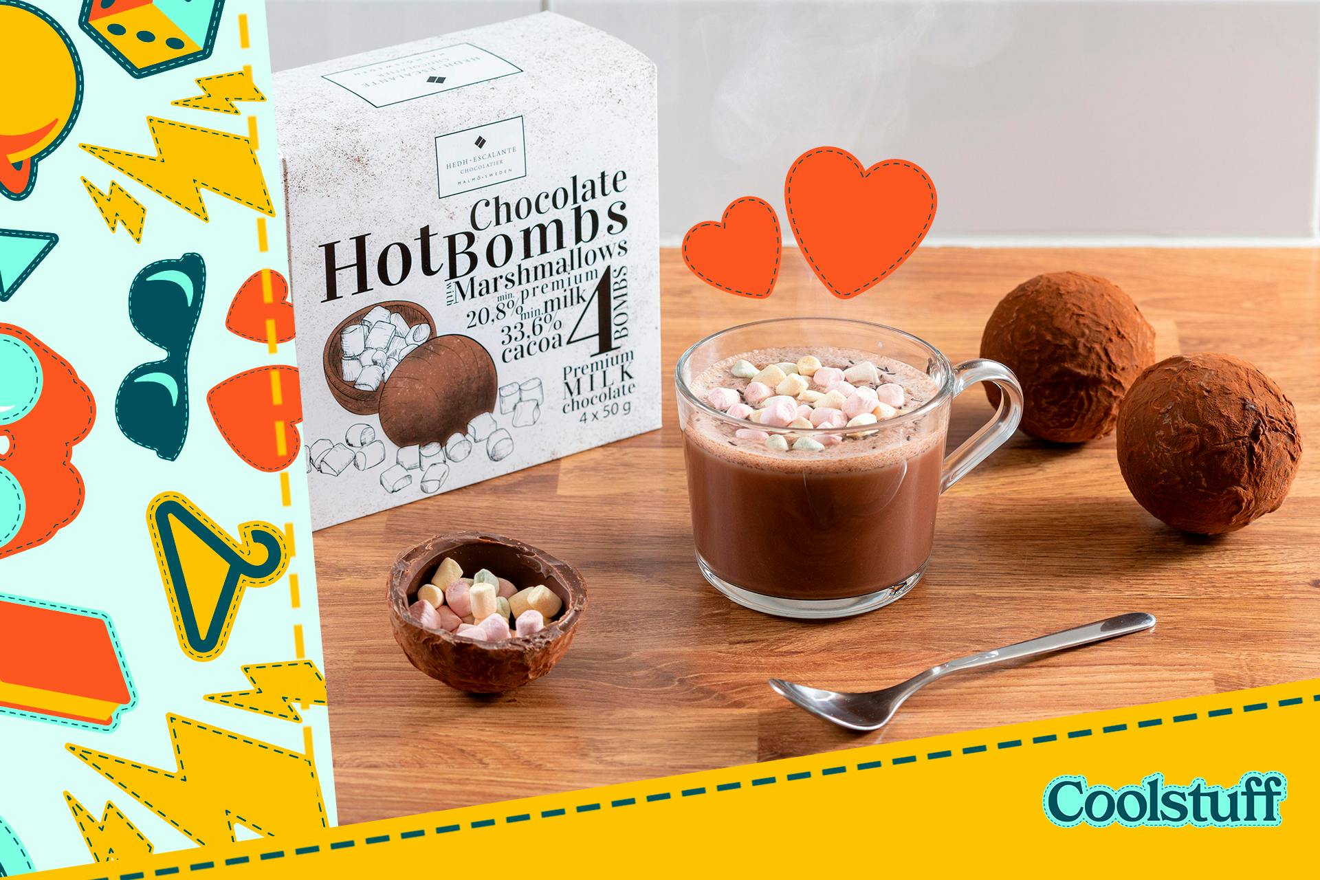 Chokladbomber med marshmallows och varm chokladdryck av Hedh-Escalante Chocolatier