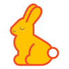 Yellow easter bunny
