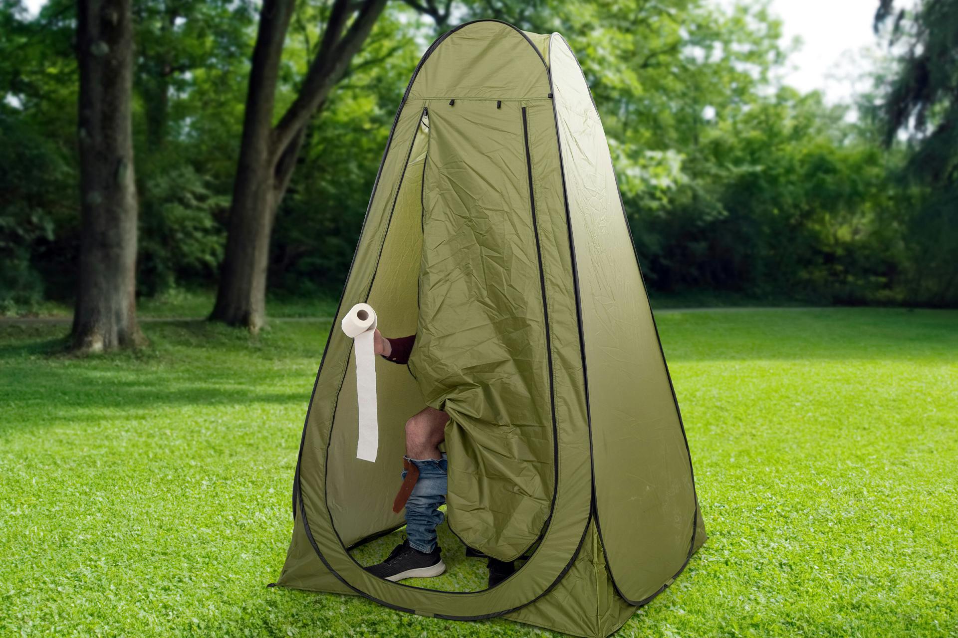 Outlust Pop-up-tält med Campingtoalett