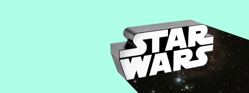 Star Wars Lampe draußen im Weltall