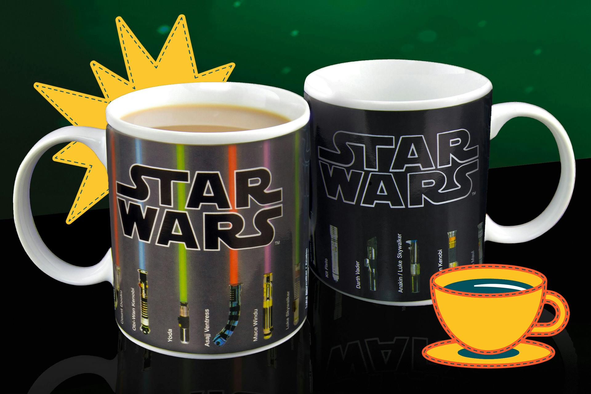 väriä vaihtavat Star wars -kahvikupit
