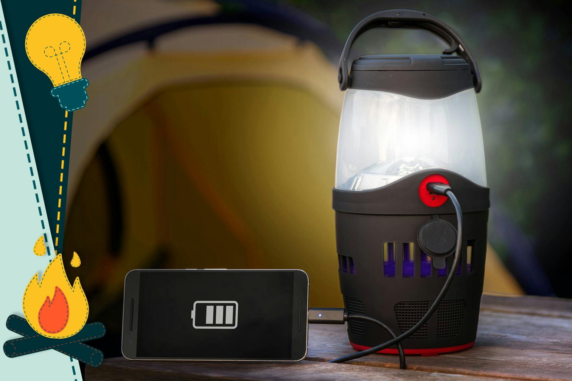 Camping lamp and charger