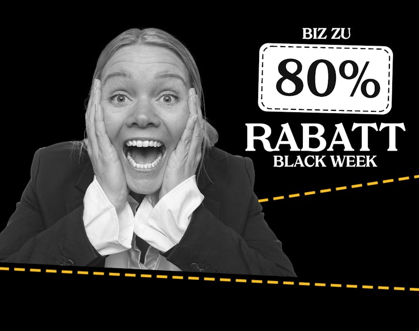 excited black week shopper