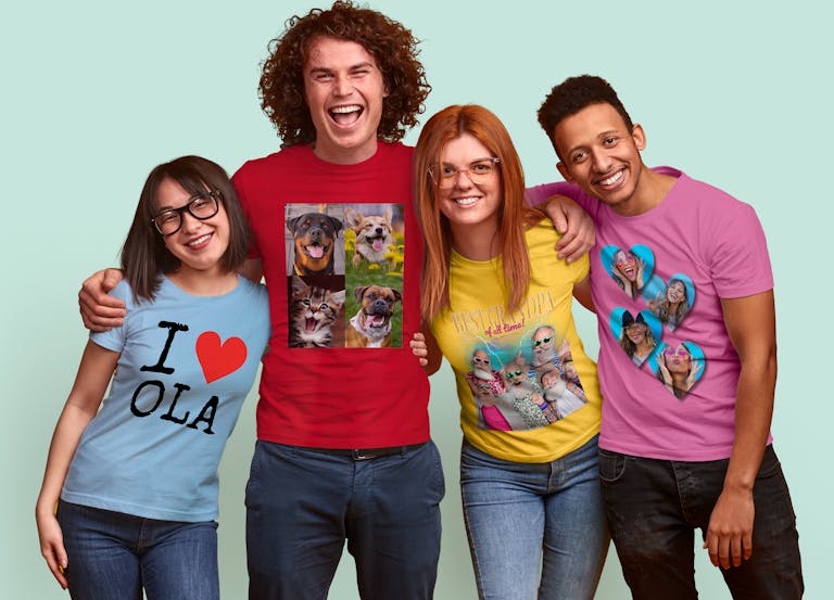 personliga t-shirts i olika färger