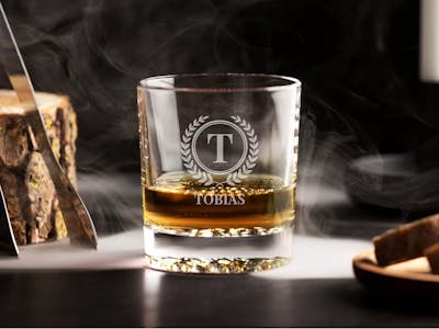 Whiskey glass personalized
