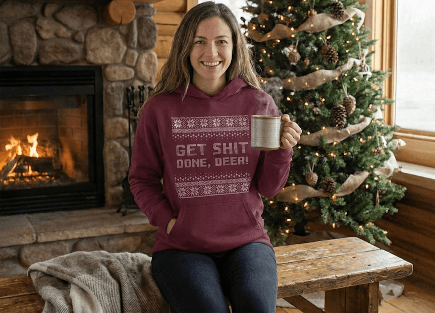 hoodie med egen text - julmotiv