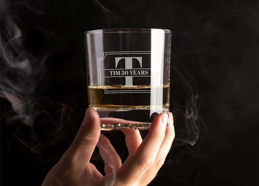 Whiskyglas med Gravering