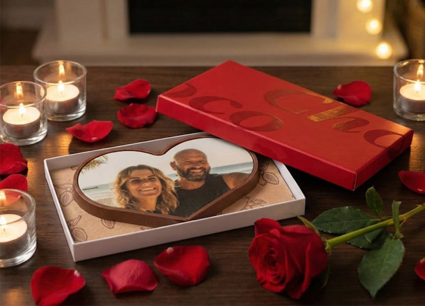 Personligt Chokoladehjerte med eget foto