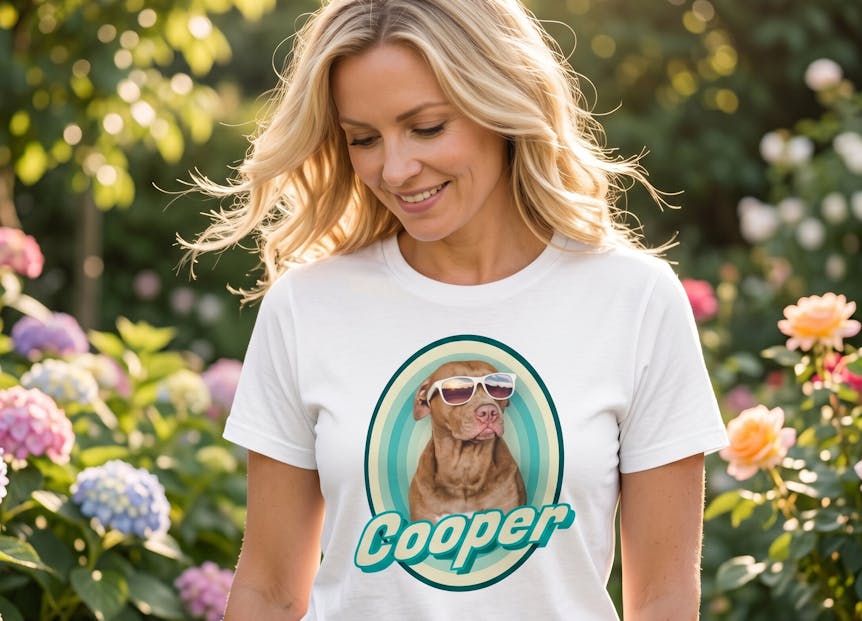 t-shirt med egen text retrodesign