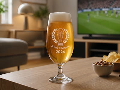 Spiegelau Bierglas mit Gravur - Fußball WM