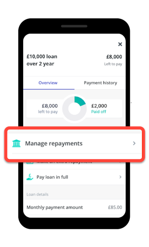 Azopa Screen Can I change my repayment day? - Zopa