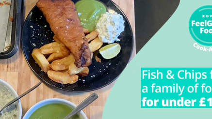 Featured image for FeelGood Cook-Along: Family fish and chips for 4 for £16