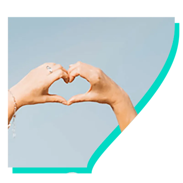 two hands form a heart