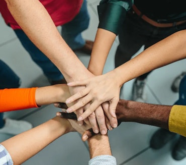 Hands in the center