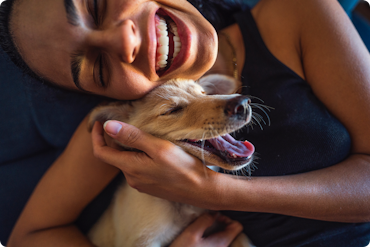 Woman and dog