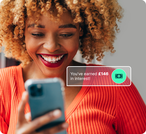 Woman checking interest on phone