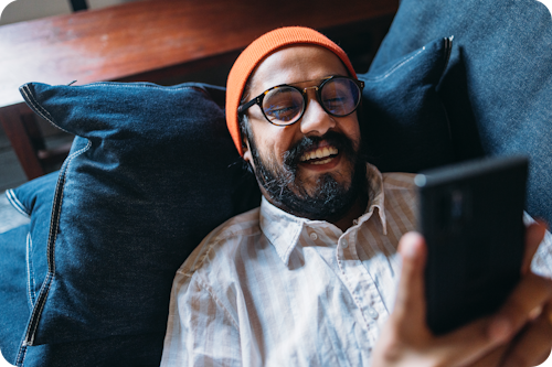 Man using their phone