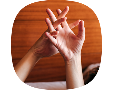 hands touching