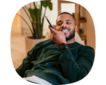 man sending a voice note