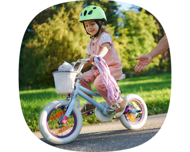 kid riding bike