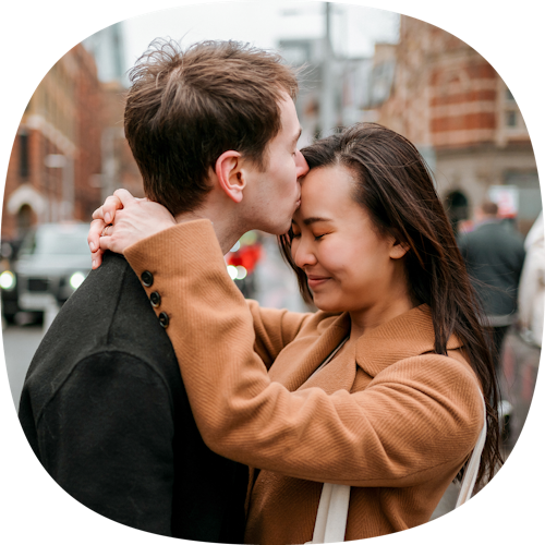 couple embracing
