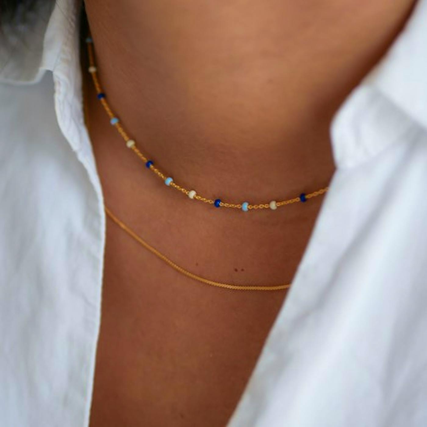 Lola Necklace Marine - Enamel Copenhagen Must-have smykker til efteråret