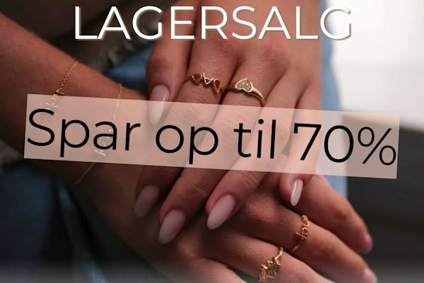 Er I klar til lagersalg hos A-Hjort? Kvinde med Smykker og A-hjorts lagersalg