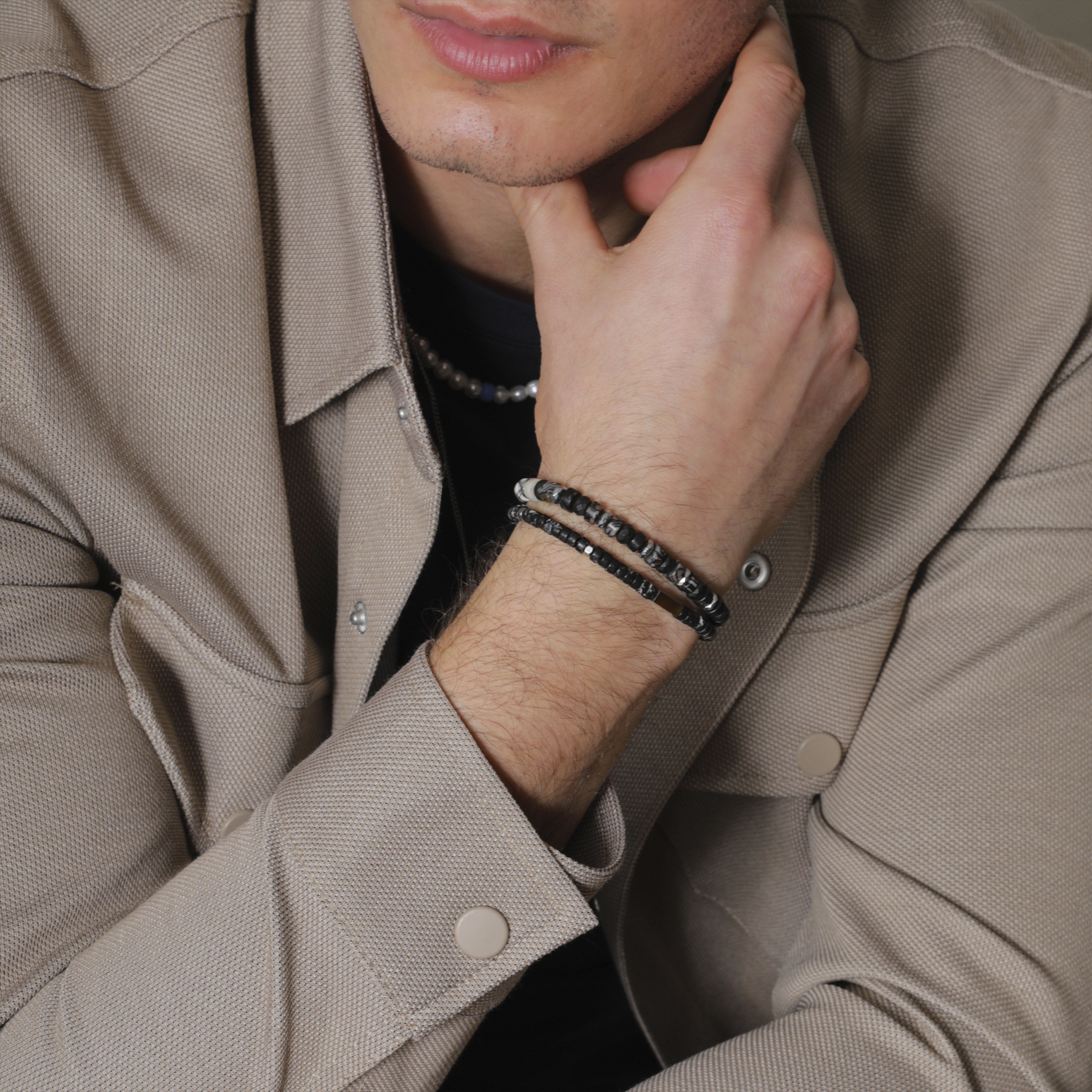 Matheo Bracelet Black And Gray