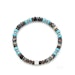 Couleur argent, Gris, Turquoise, Noir