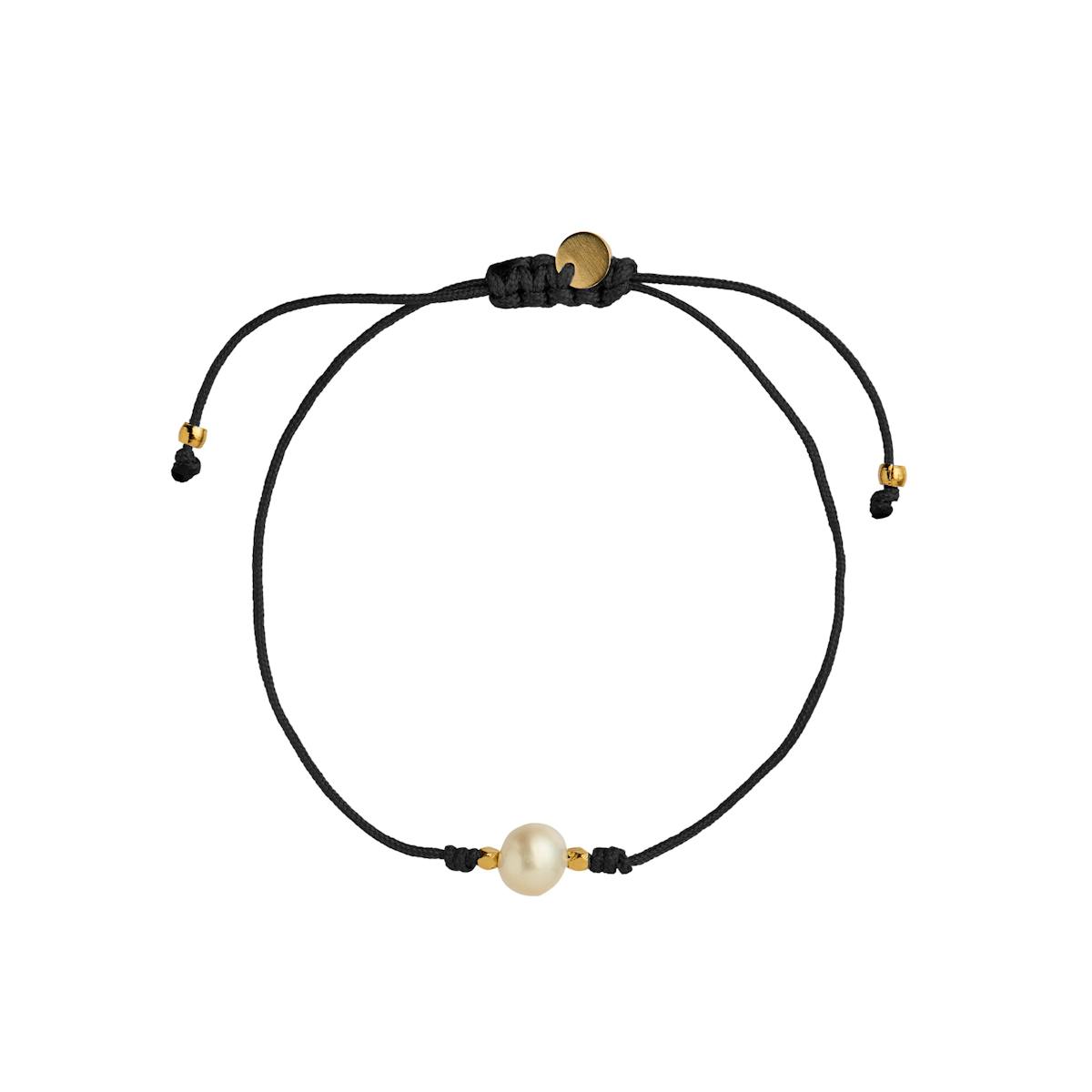 Petit Pearl Berrie Bracelet - Black Ribbon