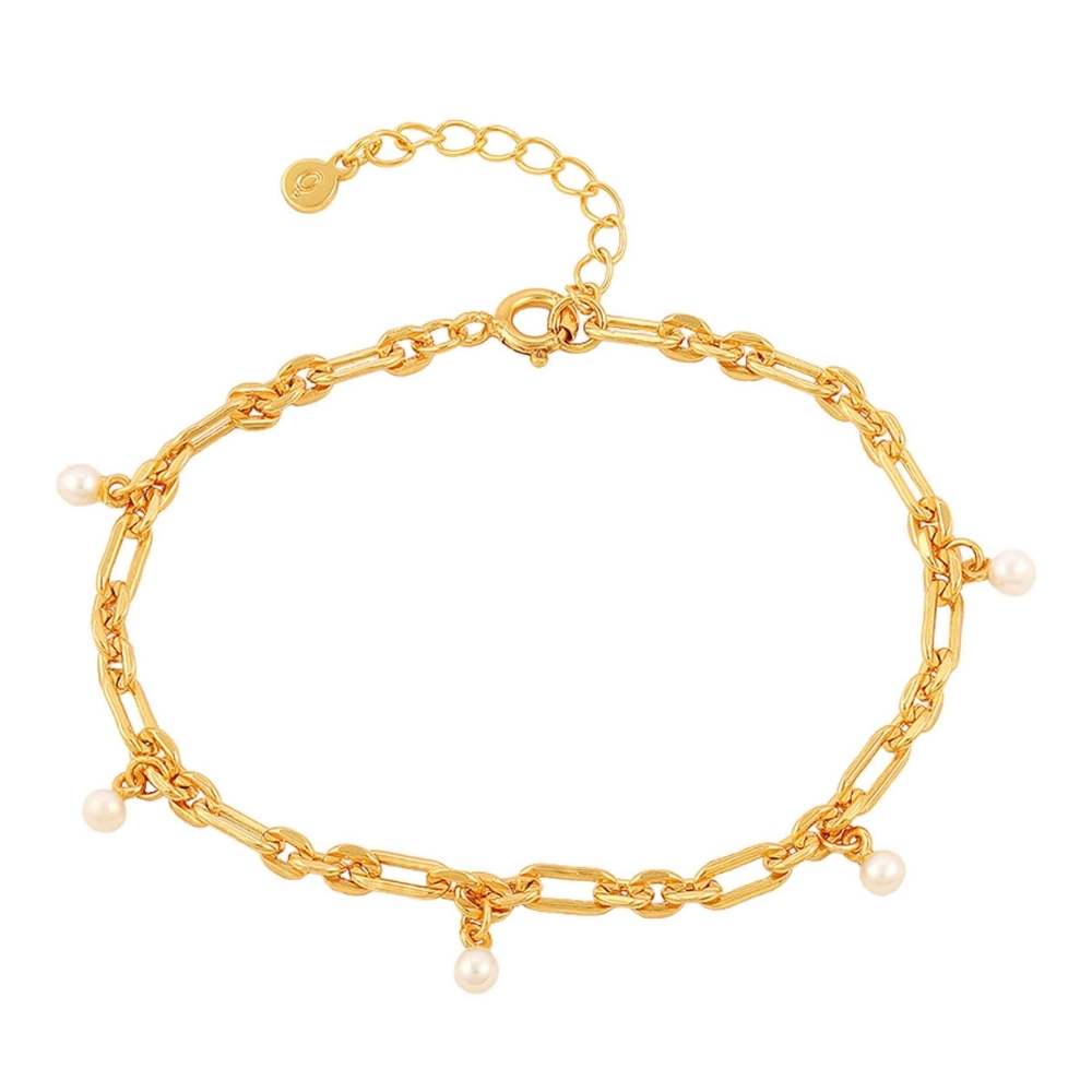 Lainey Bracelet - Kullanvärinen, Valkoinen