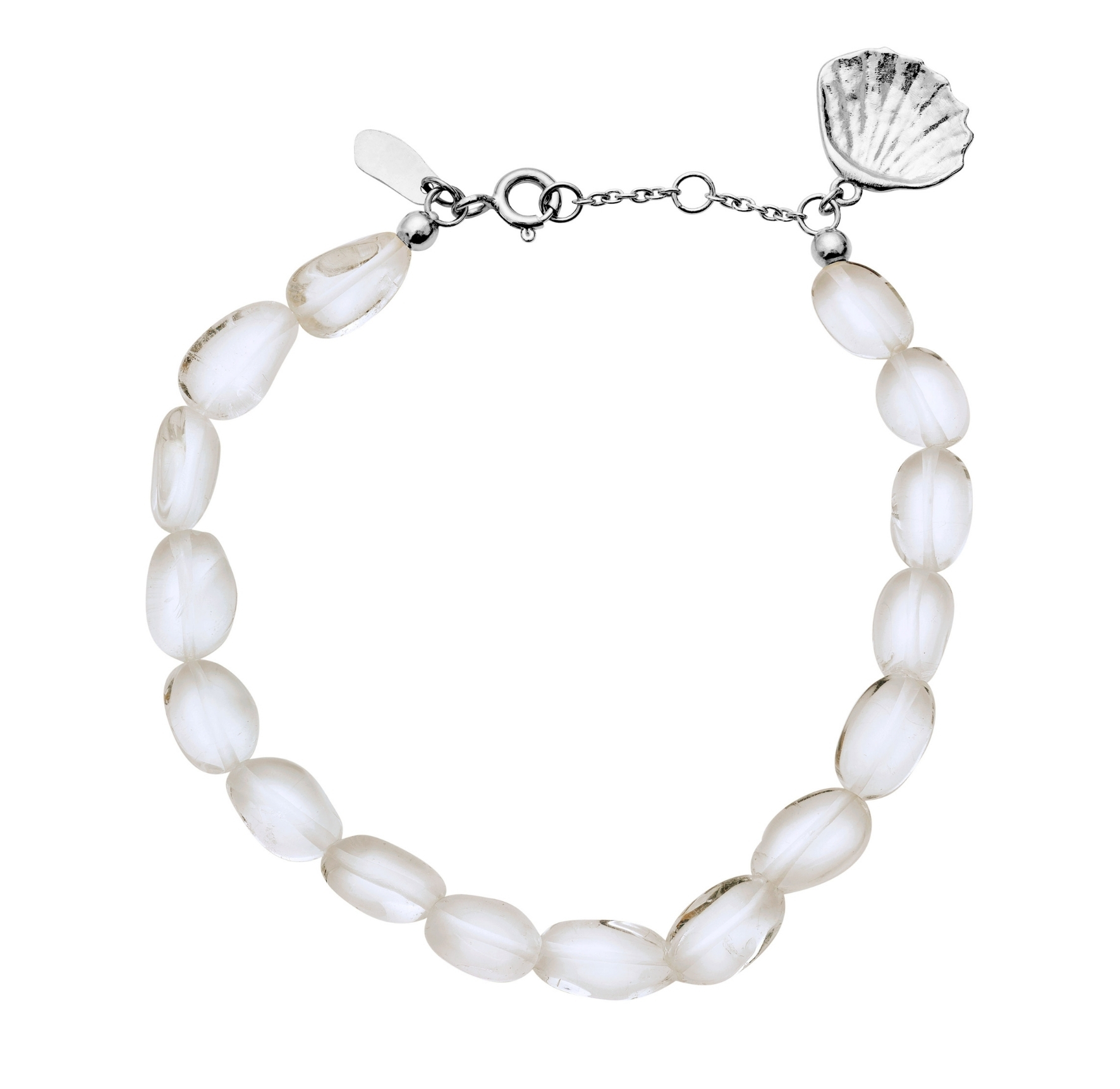 Simou Bracelet - Hopeanvärinen, Valkoinen