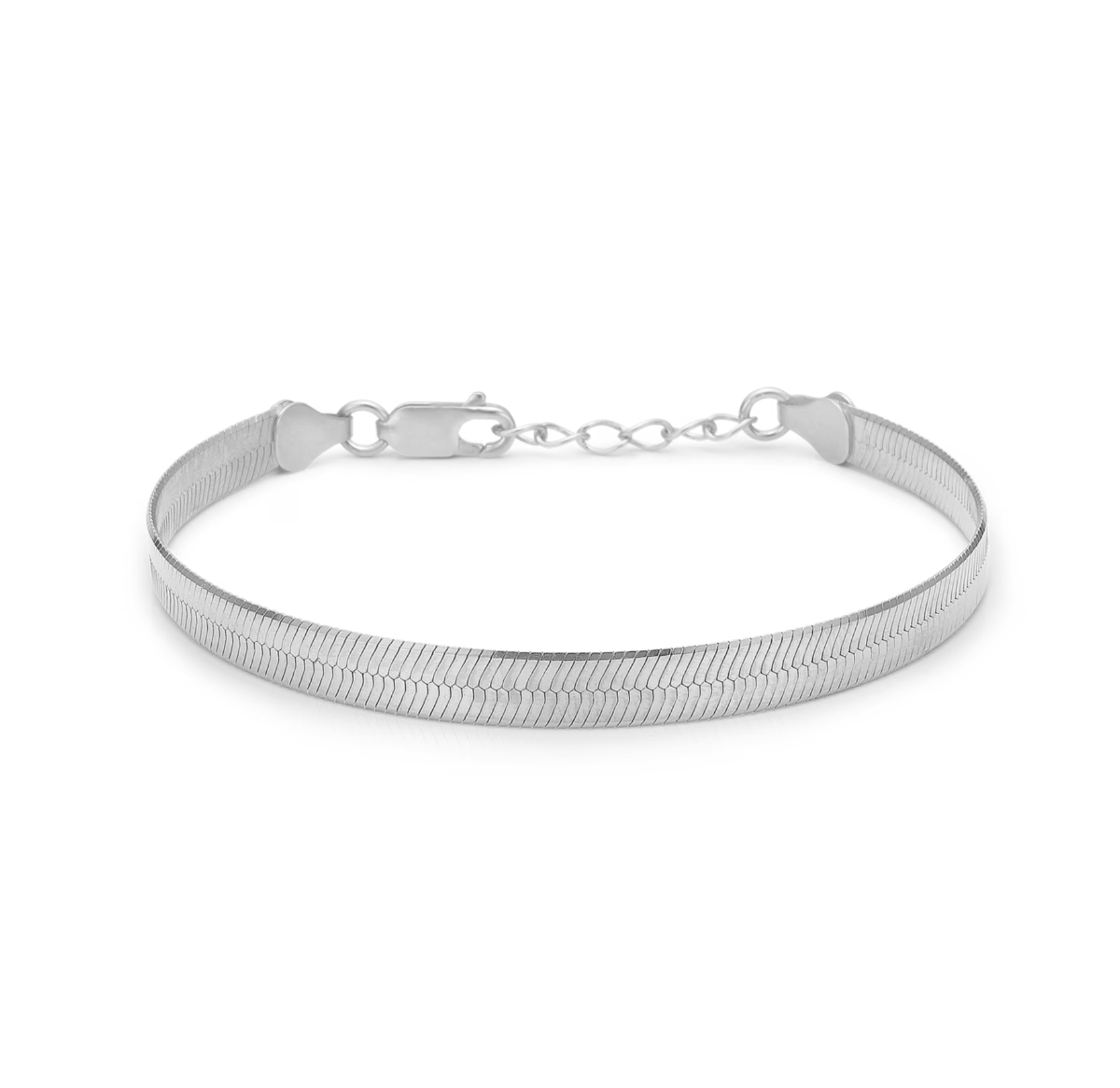 Cobra Sildeben Bracelet - Hopeanvärinen