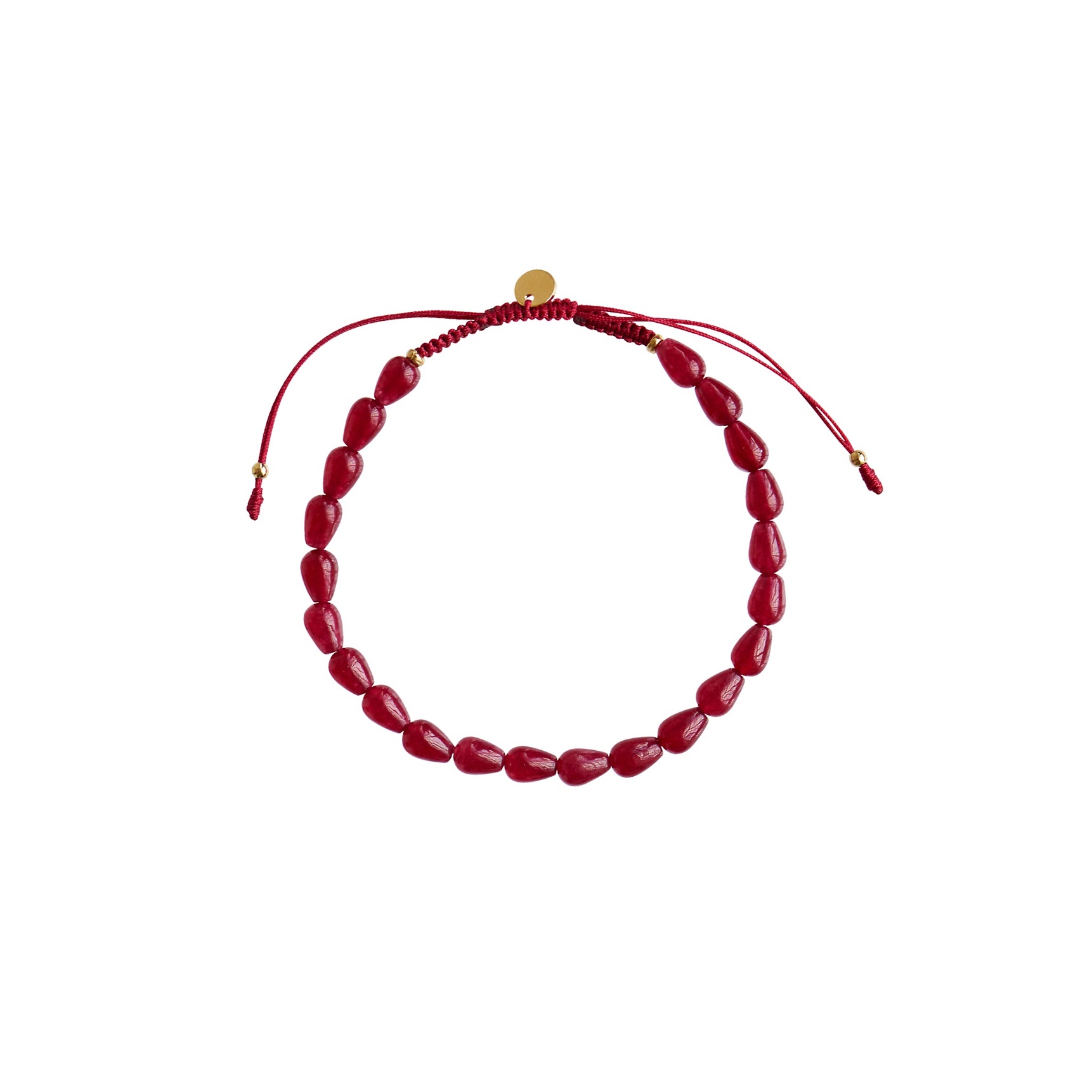 Love Drop Bracelet with Bordeaux Ribbon