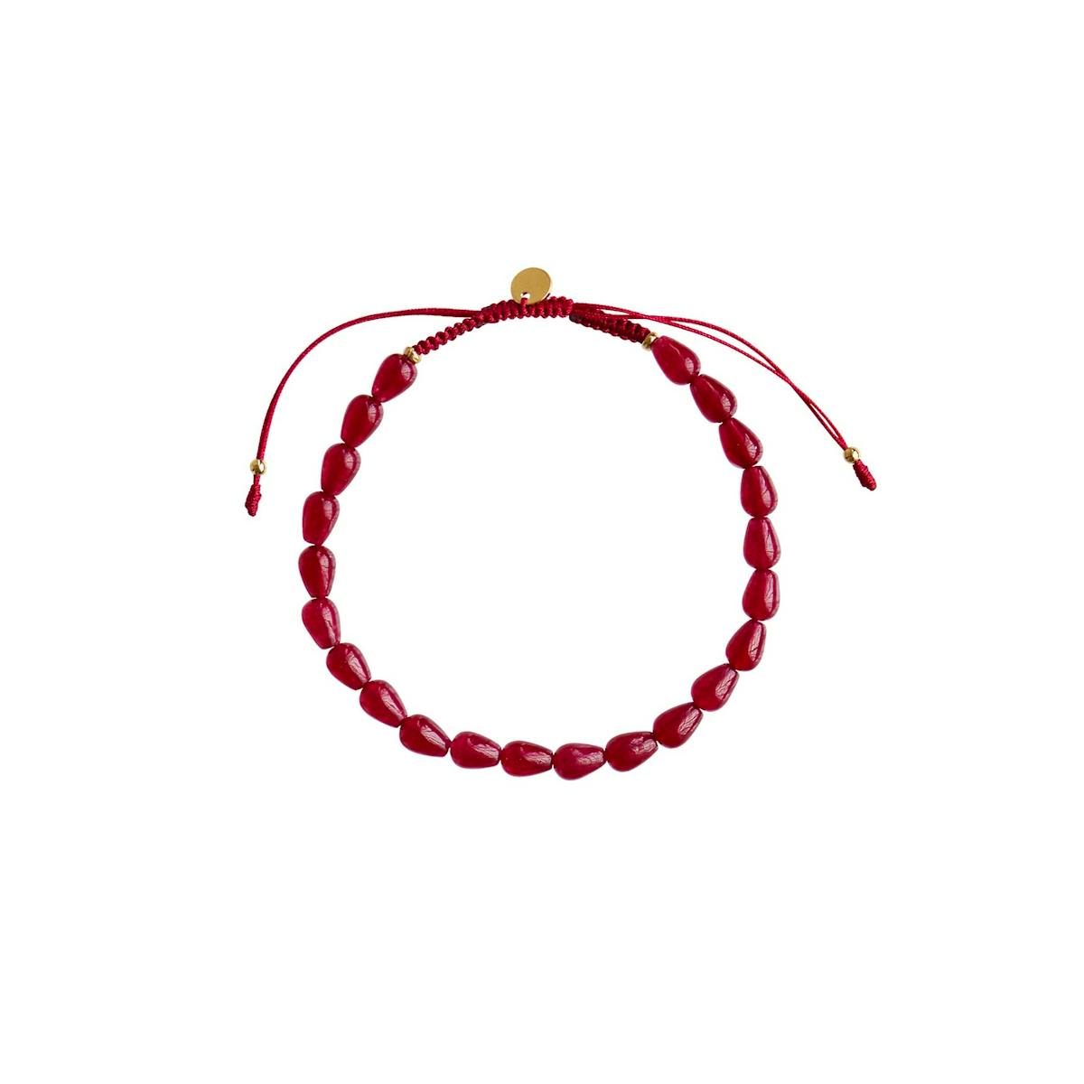 Love Drop Bracelet with Bordeaux Ribbon