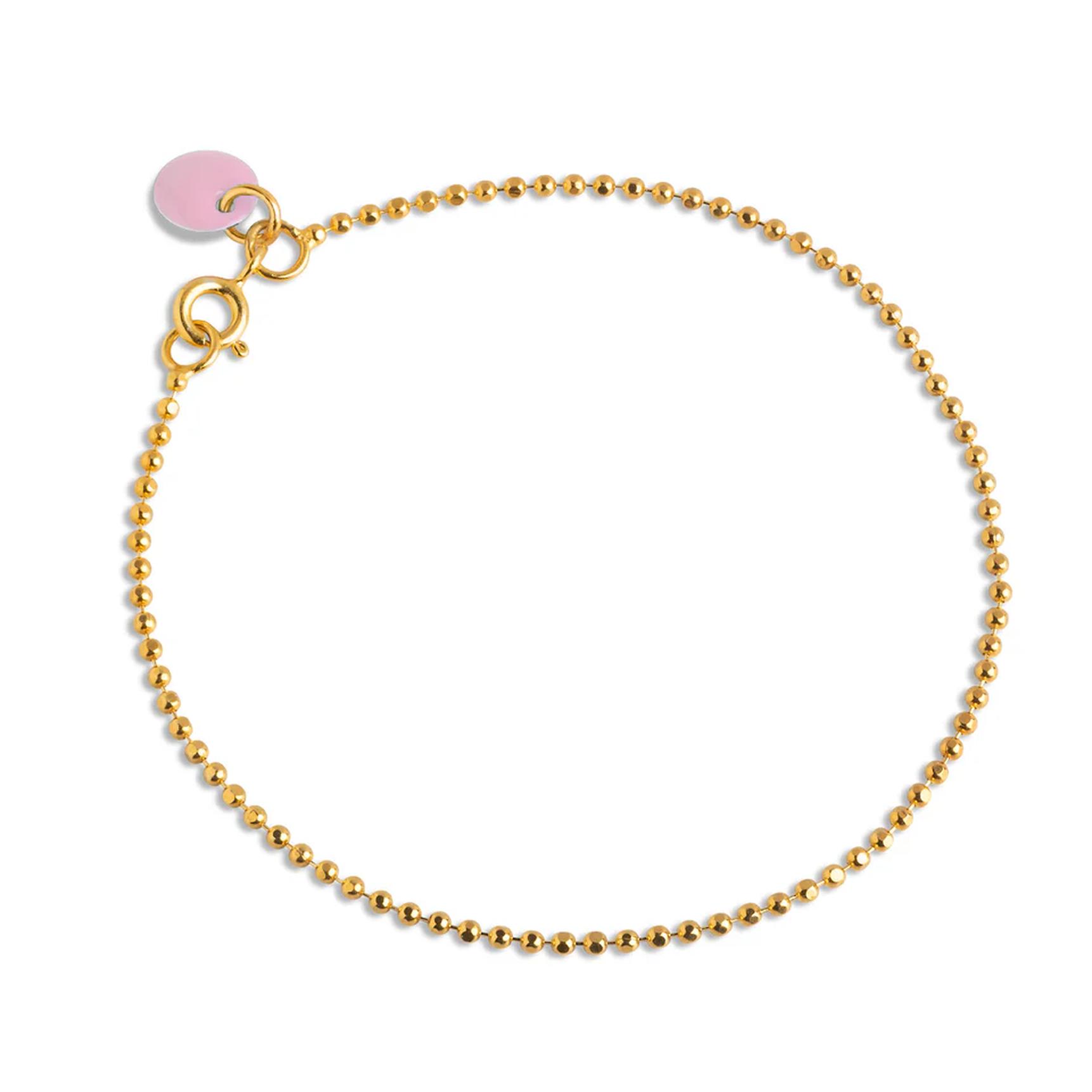 Ball Chain Bracelet Flamingo - Kullanvärinen, Pinkki