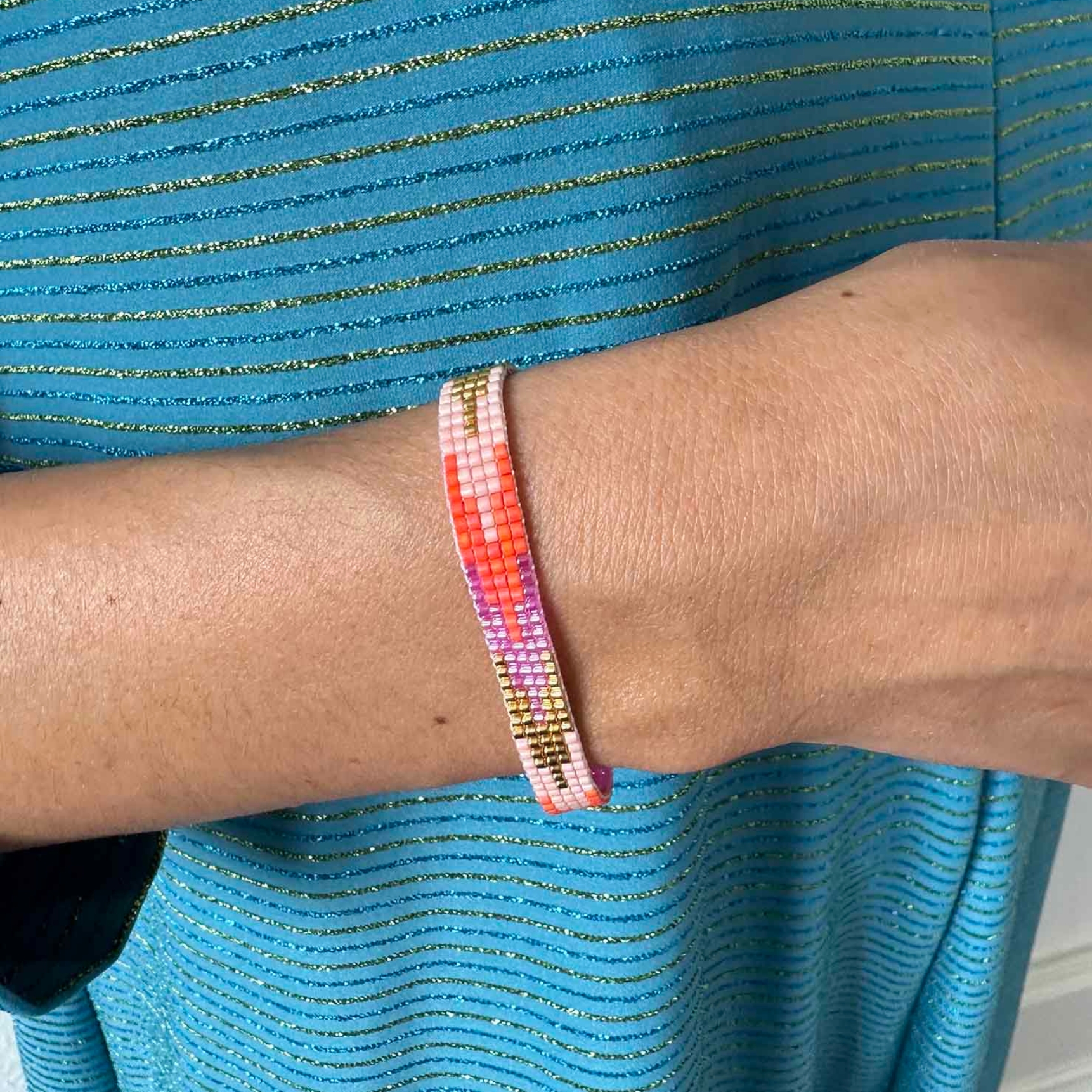 Monika Coral Love Bracelet
