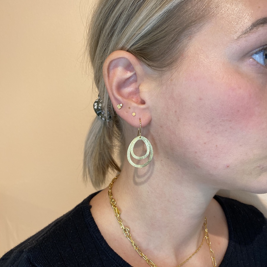 Small double drop earrings