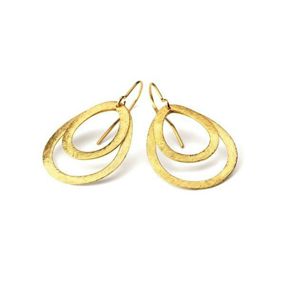 Small double drop earrings