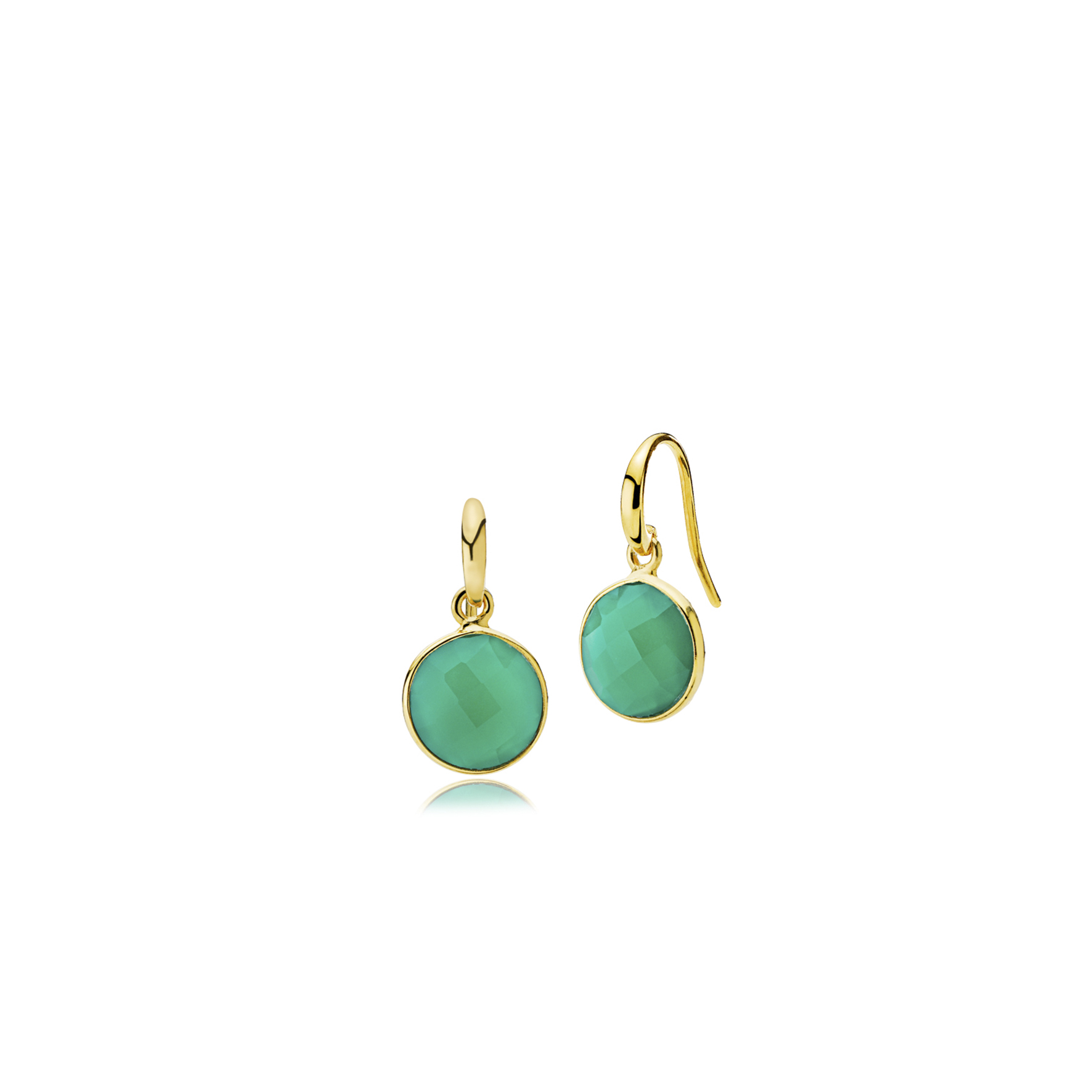 Prima Donna earrings small Green Onyx
