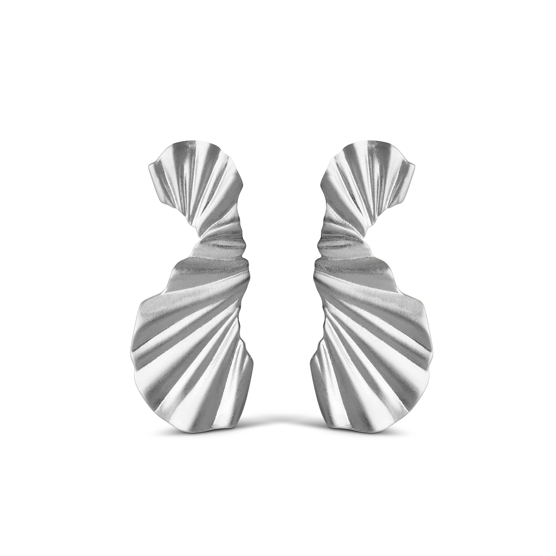 Big Wave Earrings - Couleur argent