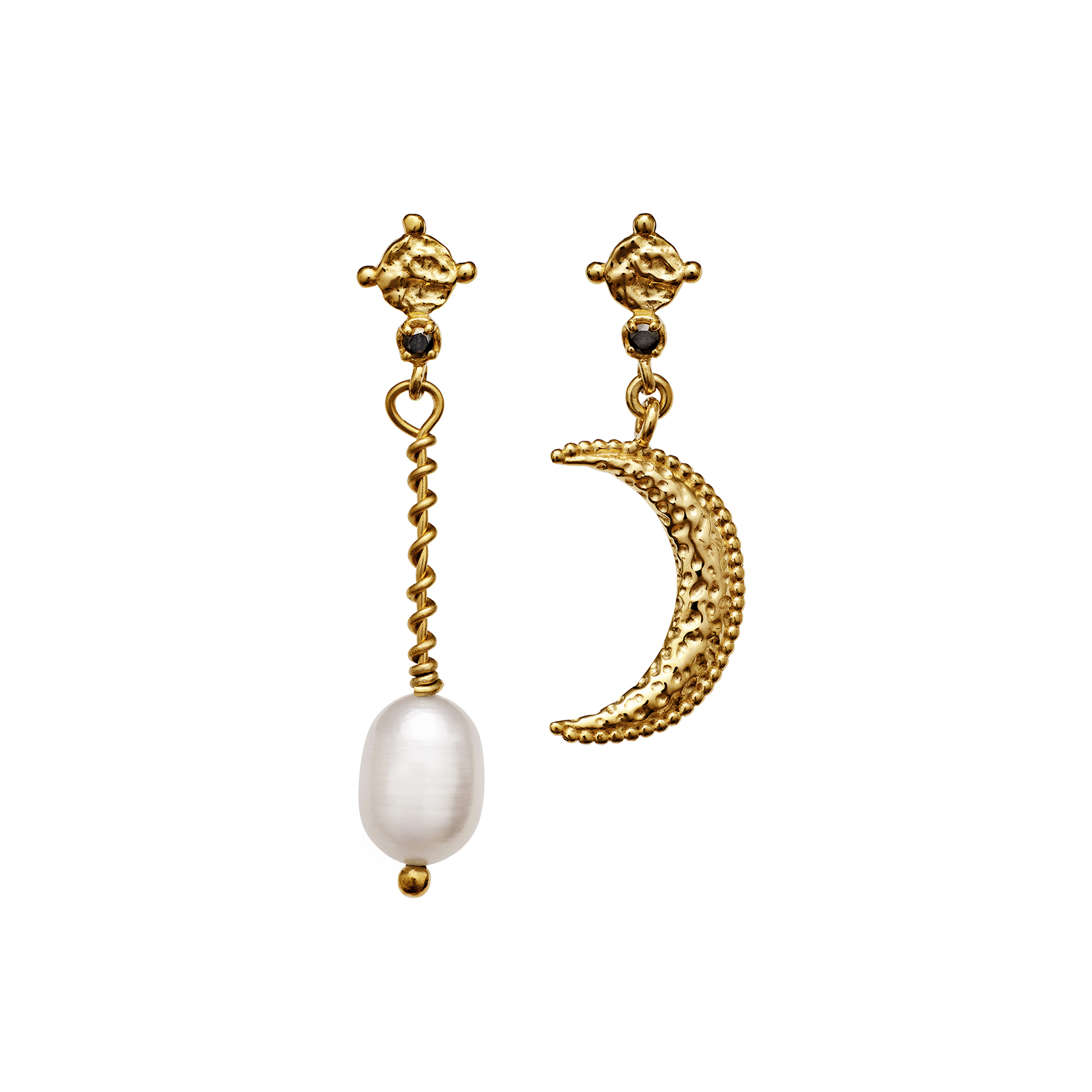 Nyla Earrings - Kullanvärinen, Valkoinen, Musta