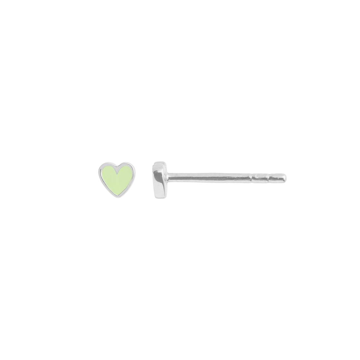 Petit Love Heart Earstick Mint Green