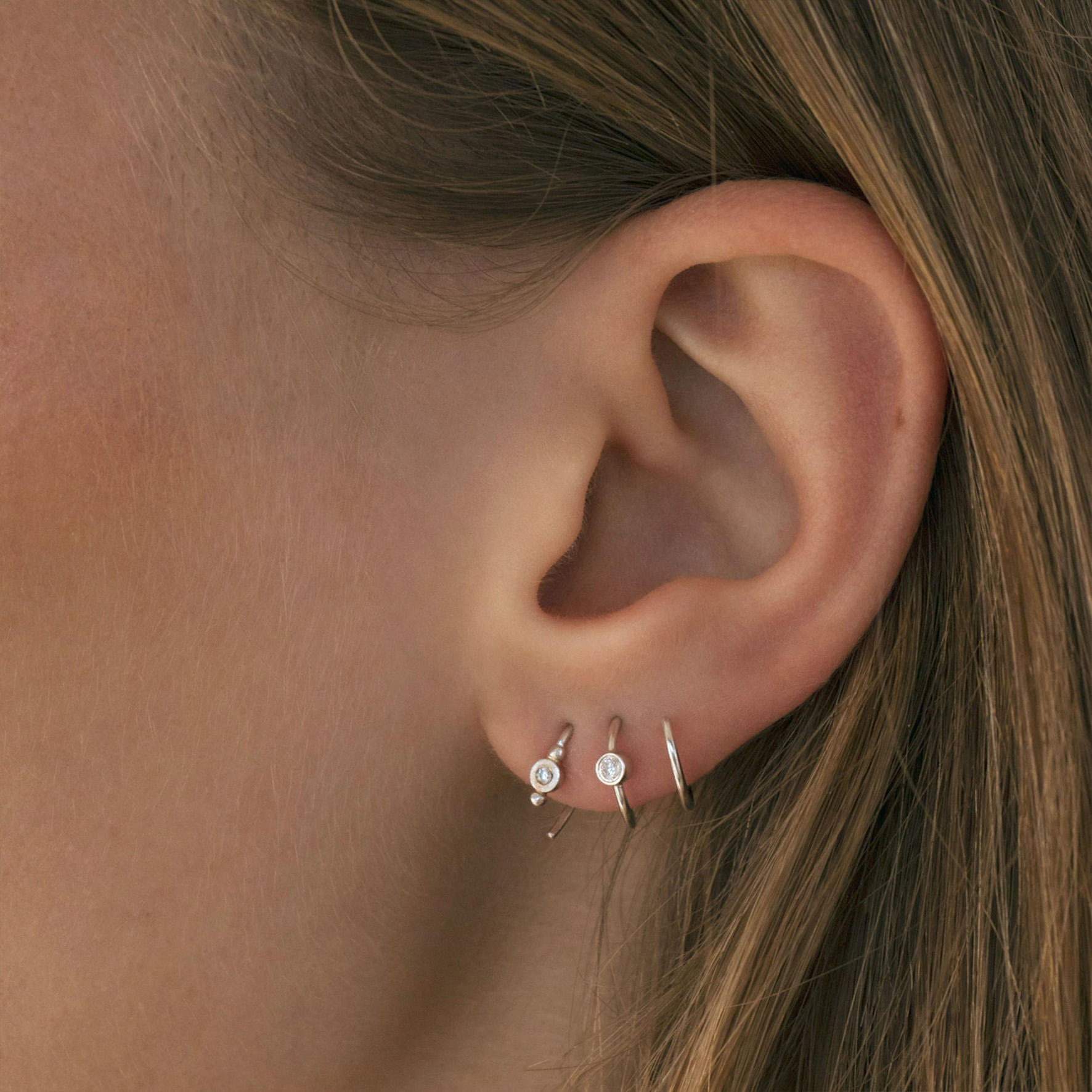 Petit Bon-Bon White Zircon Earring Piece