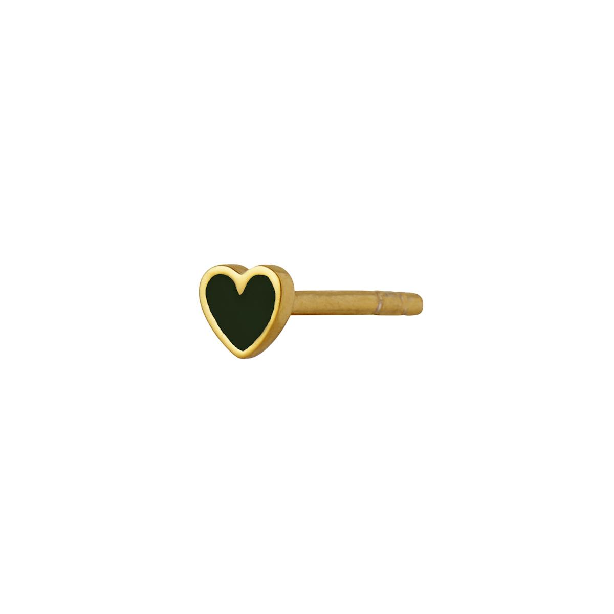 Petit Love Heart Earstick Black