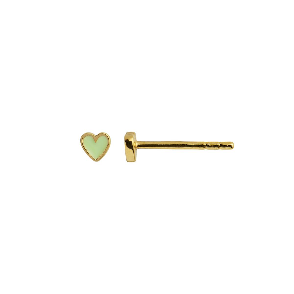 Petit Love Heart Earstick Olive Green