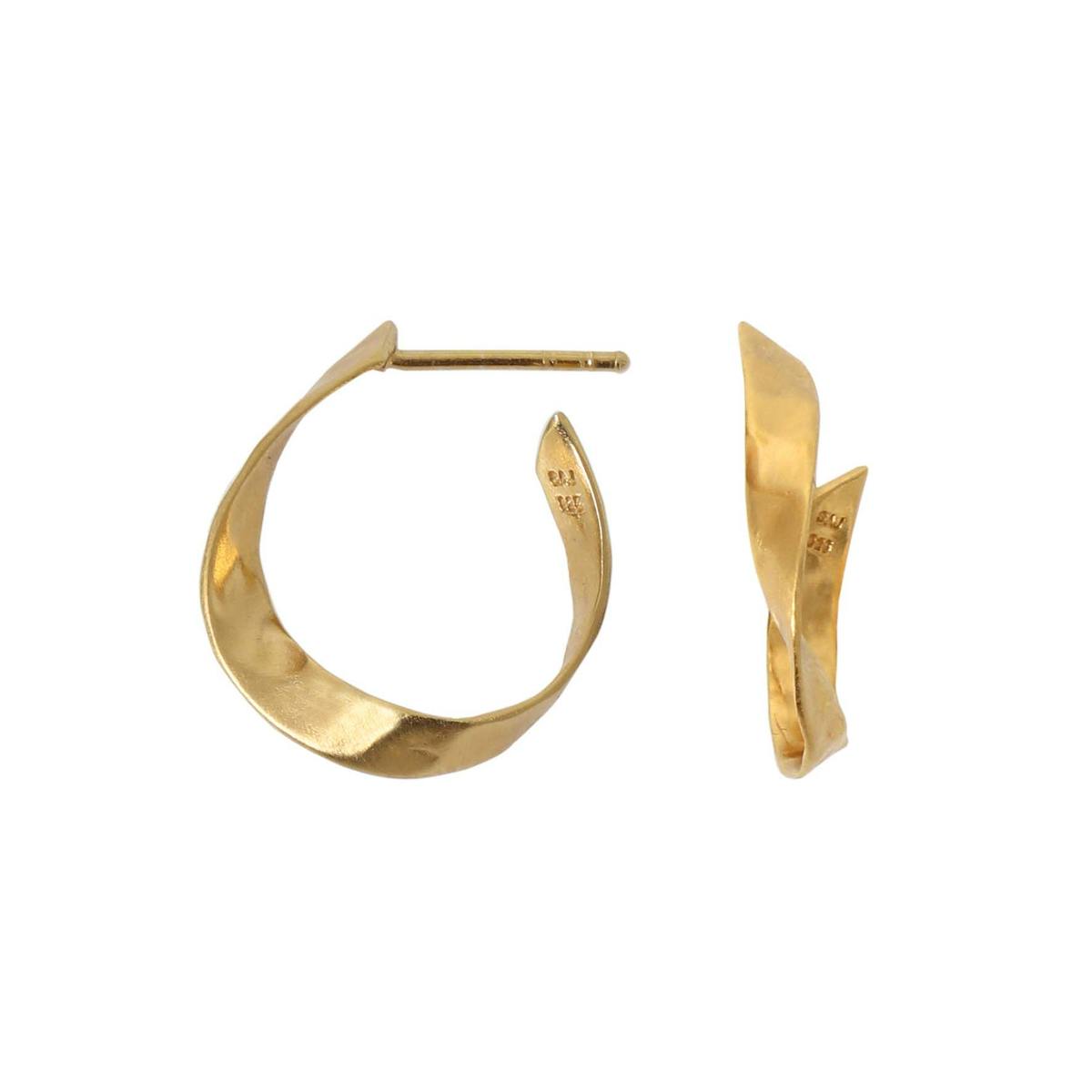 Twisted Hammered Earring Left