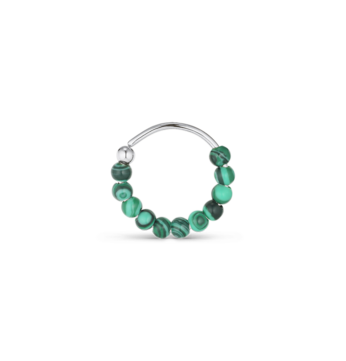 Bermuda Malachite Twist - Couleur argent, Vert